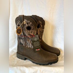 Rocky Brown Leather and Camouflage Boots, Big Boys Size 5.5, New With Tags